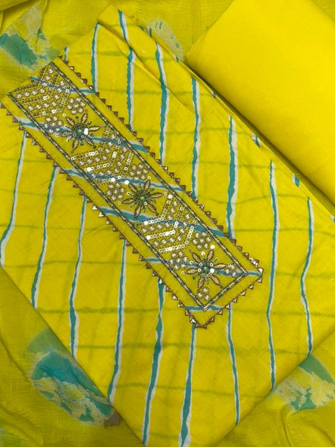 SILKORA Printed Pure Cotton Unstitched Dress Material - Image 4