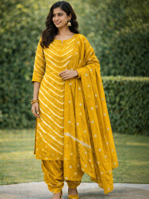 SHREYAM Printed Pure Cotton Unstitched Dress Material