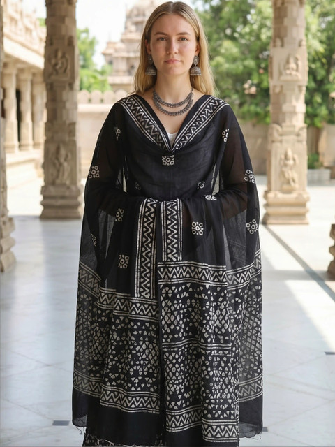 HELLA FASHIONS Ethnic Motifs Printed Dupatta - Image 3