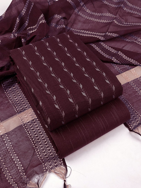 Sun Fashion And Lifestyle Pure Cotton Woven Design Unstitched Dress Material - Image 2