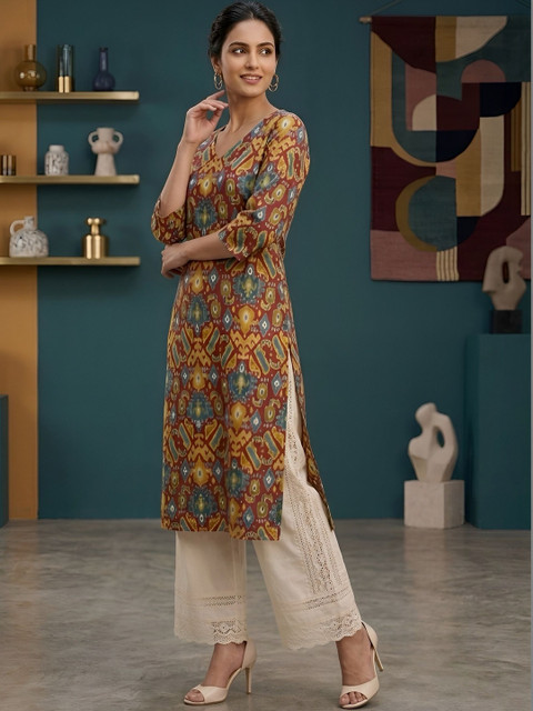 SZN Women Ethnic Motifs Printed Indie Prints Kurta