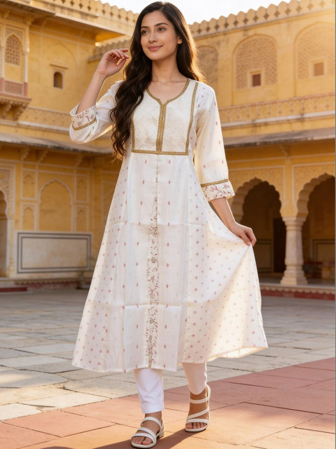 Rangita Women Ethnic Motifs Printed Anarkali Kurta - Image 2