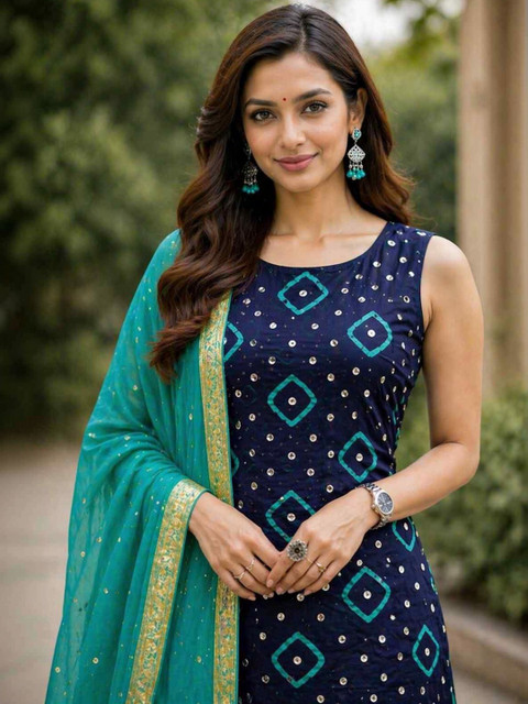SHREYAM Printed Pure Cotton Unstitched Dress Material - Image 2