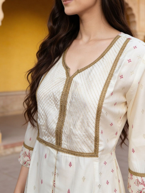 Rangita Women Ethnic Motifs Printed Anarkali Kurta - Image 3