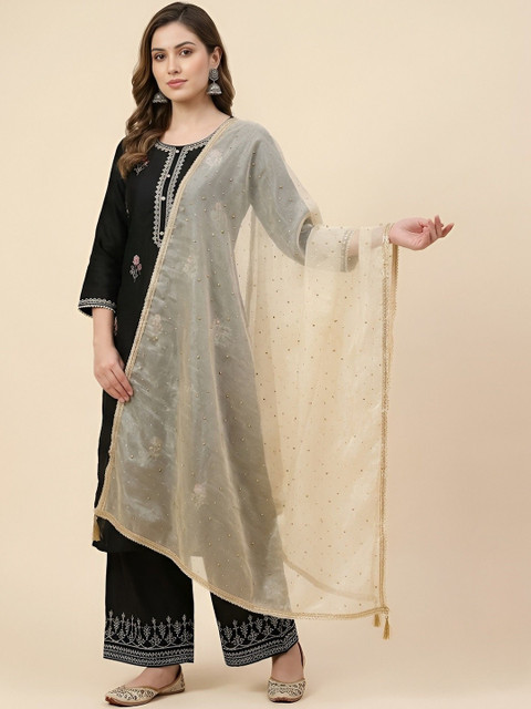 MUFFLY Dupatta with Beads and Stones