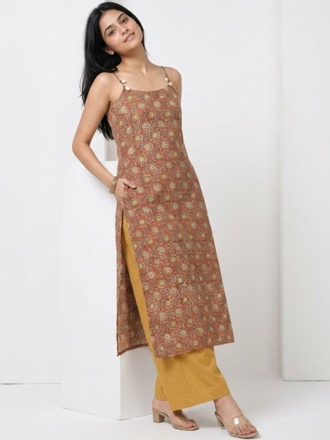 Milvia Women Floral Printed Indie Prints Kurta
