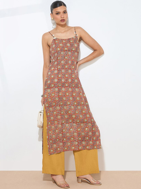 Milvia Women Floral Printed Indie Prints Kurta - Image 5