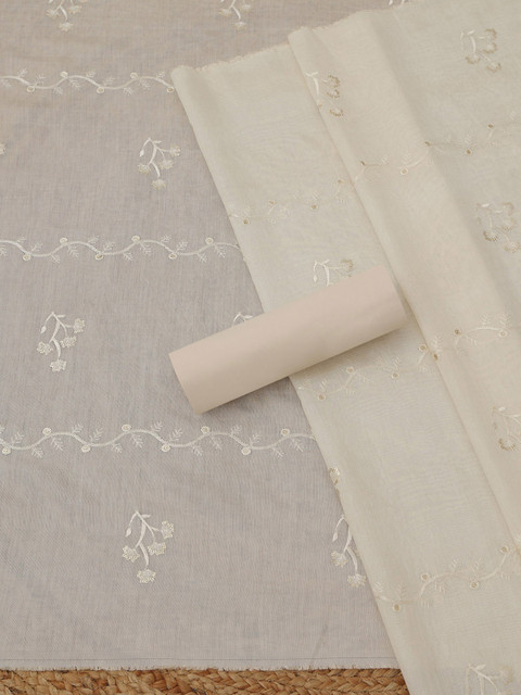 Soch Printed Pure Cotton Unstitched Dress Material - Image 3