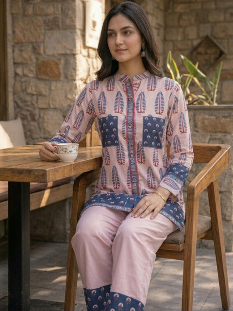 ZIVRAA Printed Tunic with Trousers - Image 7