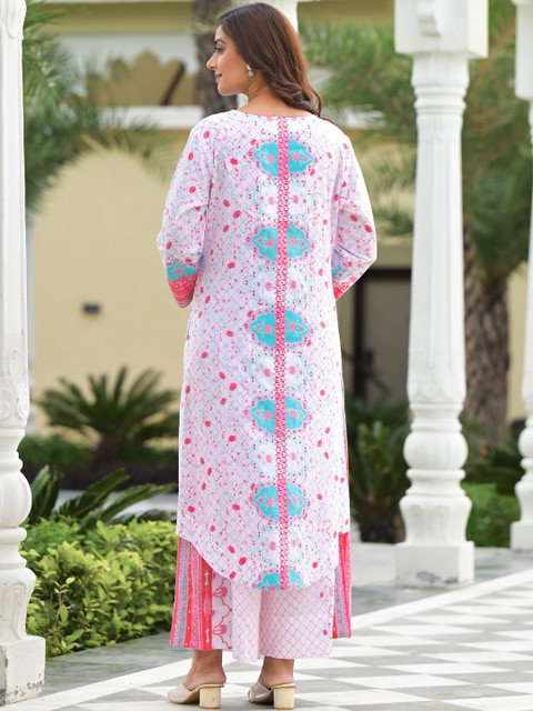 RUSTICWEAVE Cotton Printed Tunic with Palazzos - Image 2