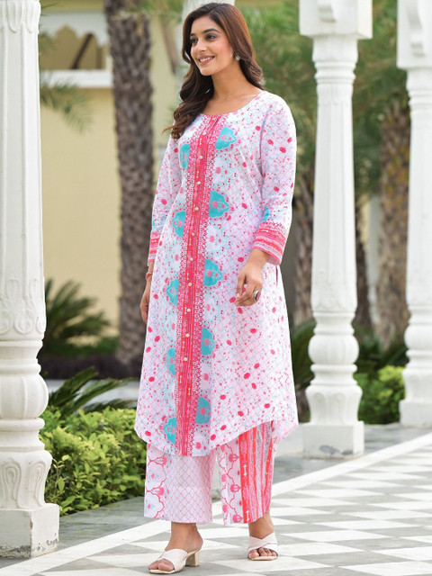 RUSTICWEAVE Cotton Printed Tunic with Palazzos - Image 3