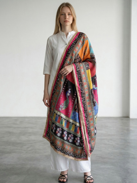WEAVERS VILLA Ethnic Motifs Printed Dupatta