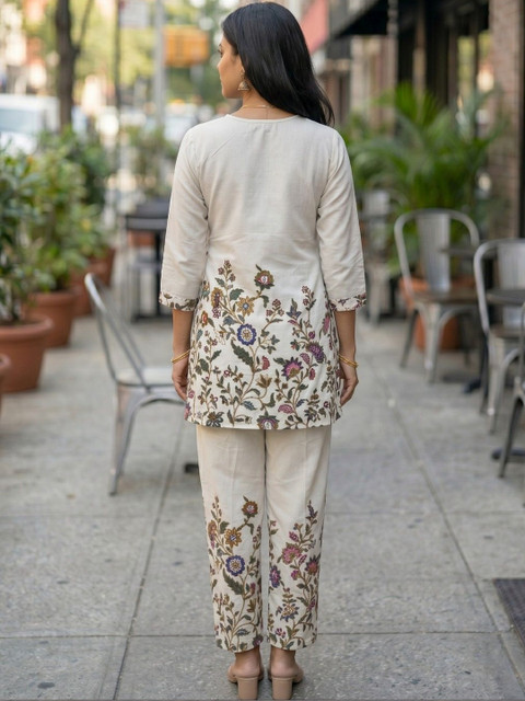 ZIVRAA Floral Printed Tunic with Trousers - Image 3