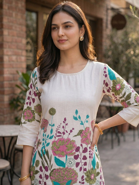 ZIVRAA Floral Printed Tunic with Palazzos - Image 6