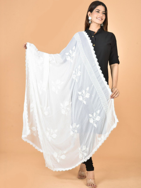 Kuhika Embroidered Dupatta with Thread Work