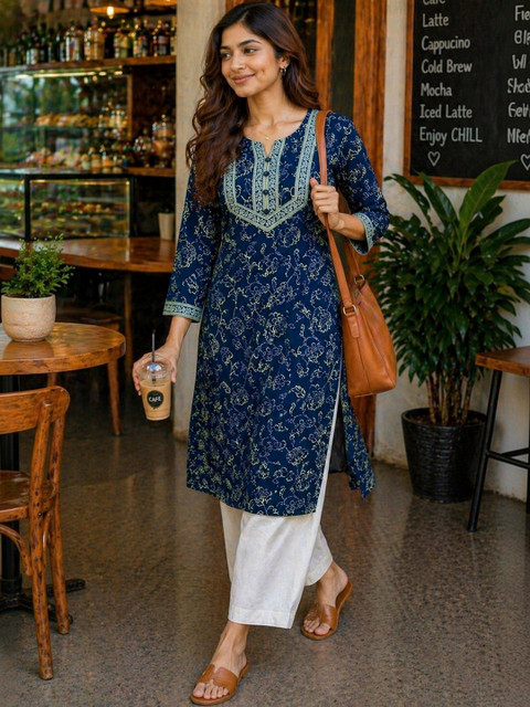 Roly Poly Women Floral Printed Kurta - Image 6