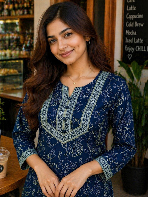 Roly Poly Women Floral Printed Kurta - Image 3