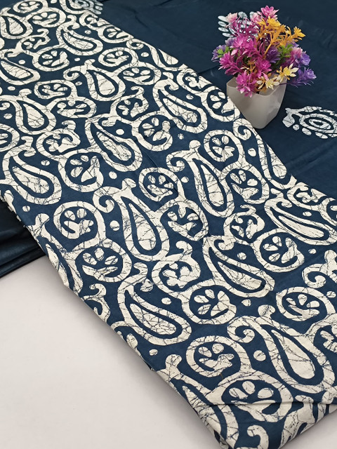 Keshar Printed Pure Cotton Unstitched Dress Material