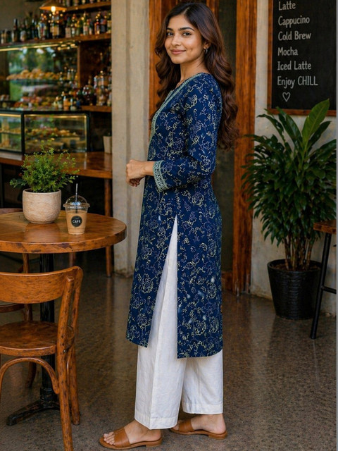Roly Poly Women Floral Printed Kurta - Image 4