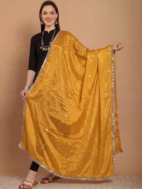 Clora Creation Dupatta with Mirror Work