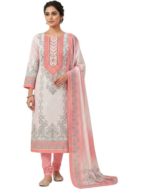 KTI Printed Pure Cotton Unstitched Dress Material