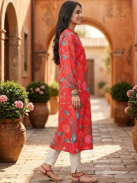 AADVIKA Women Floral Printed Floral Kurta - Image 5