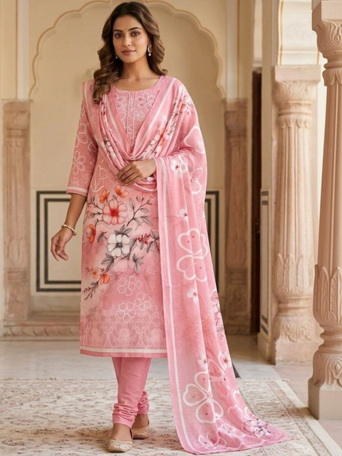 KTI Printed Unstitched Dress Material