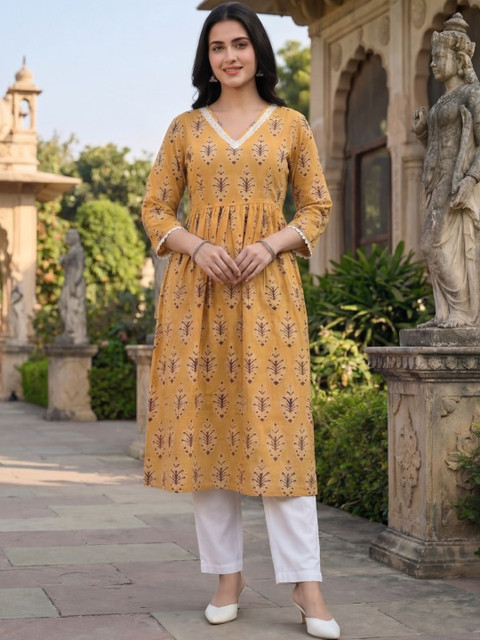 SAVYO Women Ethnic Motifs Printed Kurta