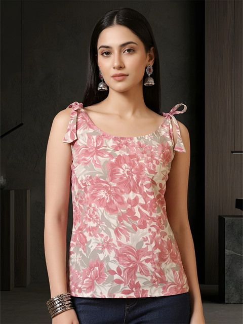 SZN Women Cotton Printed Regular Tops