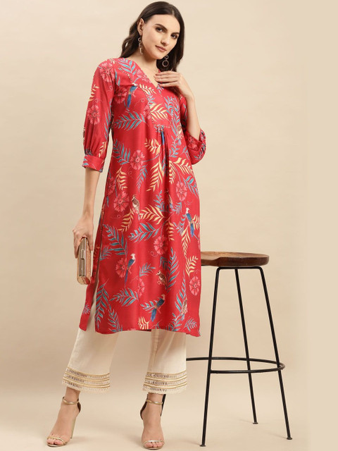 KSUT Women Floral Printed Floral Kurta - Image 2