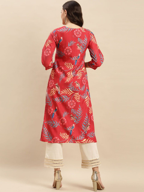 KSUT Women Floral Printed Floral Kurta - Image 3