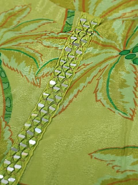 Ishin Women Ethnic Motifs Printed Regular Mirror Work Kurta with Trousers & With Dupatta - Image 4