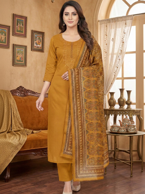 Rosaniya Embroidered Unstitched Dress Material