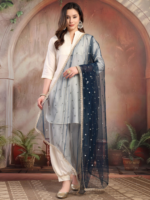 KALINI Embellished Sequinned Dupatta