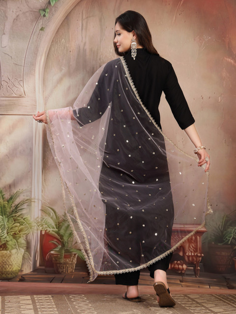 KALINI Embellished Sequinned Dupatta - Image 5