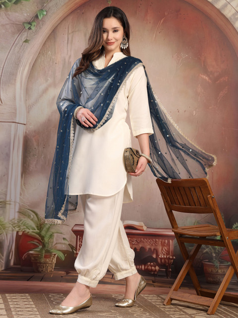 KALINI Embellished Sequinned Dupatta - Image 6
