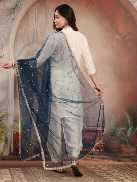 KALINI Embellished Sequinned Dupatta - Image 3