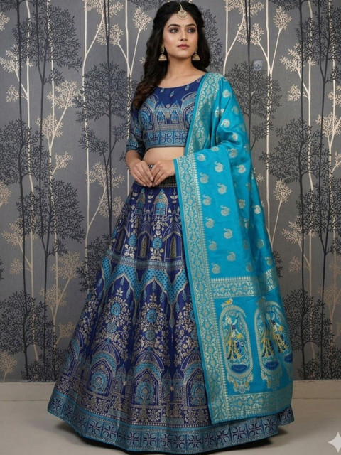 Renvaani Fashion Embellished Semi-Stitched Lehenga & Blouse With Dupatta