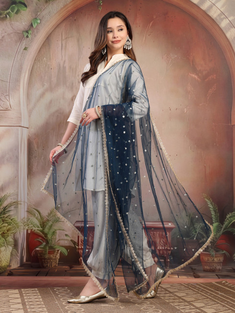 KALINI Embellished Sequinned Dupatta - Image 2