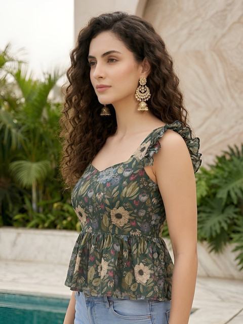 SZN Women Cotton Printed Regular Tops - Image 3