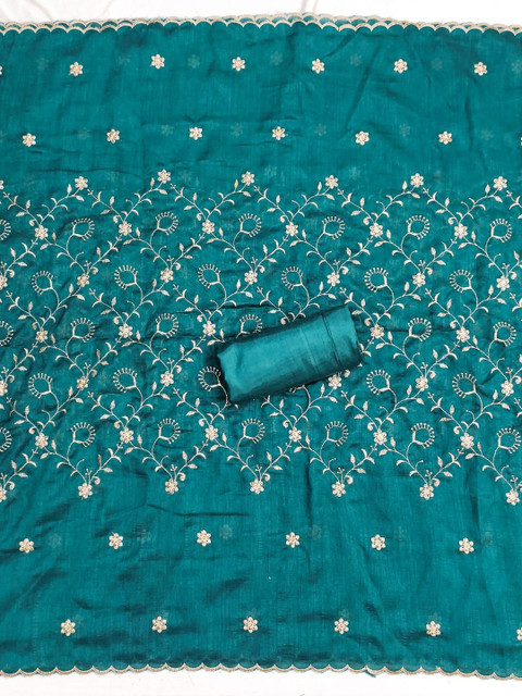 HMP Fashion Embroidered Unstitched Dress Material - Image 4