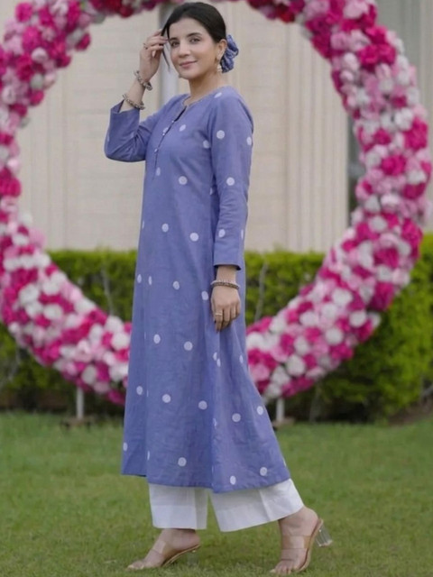 SZN Women Printed Regular Kurta with Palazzos - Image 3