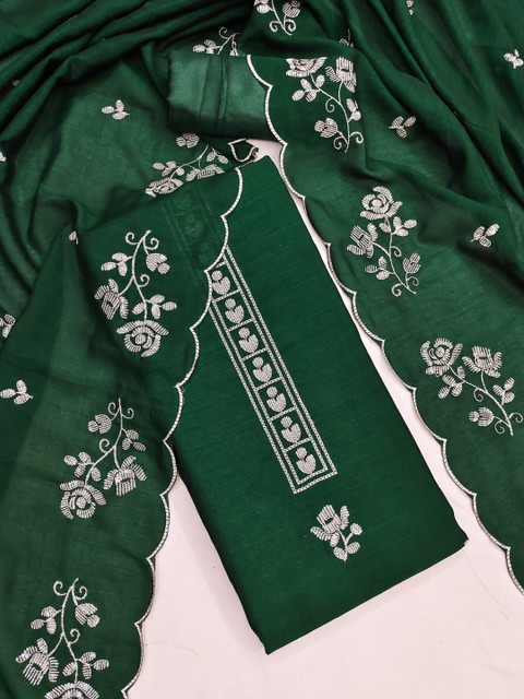 HMP Fashion Embroidered Unstitched Dress Material - Image 3