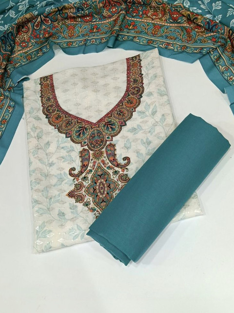 KTI Printed Unstitched Dress Material - Image 4
