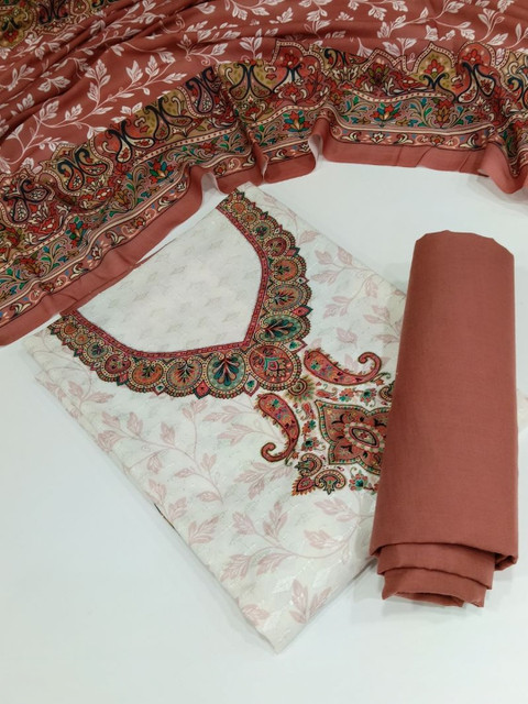 KTI Printed Unstitched Dress Material - Image 4