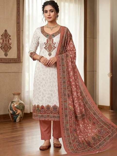 KTI Printed Unstitched Dress Material