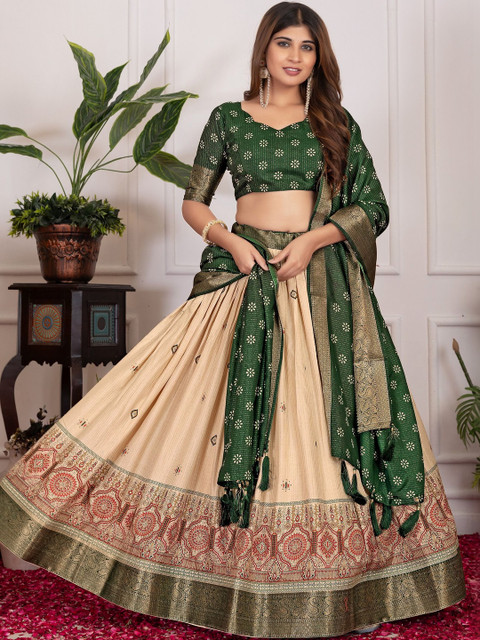 TAJOO Ready to Wear Lehenga & Unstitched Blouse With Dupatta