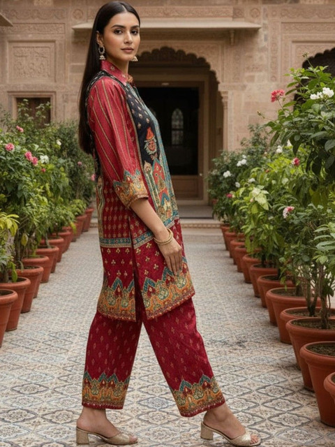 MASSTANI BY INDDUS Printed Top with Palazzos - Image 4