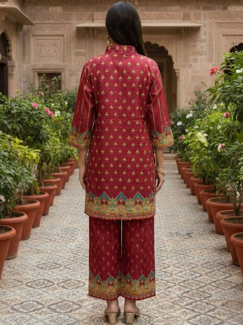 MASSTANI BY INDDUS Printed Top with Palazzos - Image 5