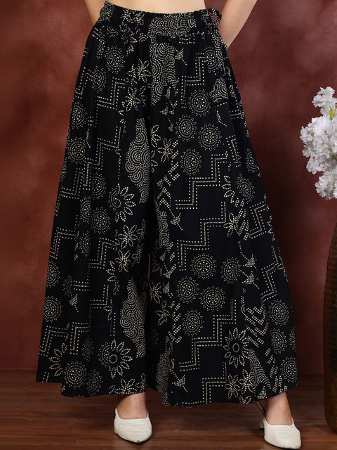 TAG 7 Women Ethnic Motifs Printed Flared Ethnic Palazzos